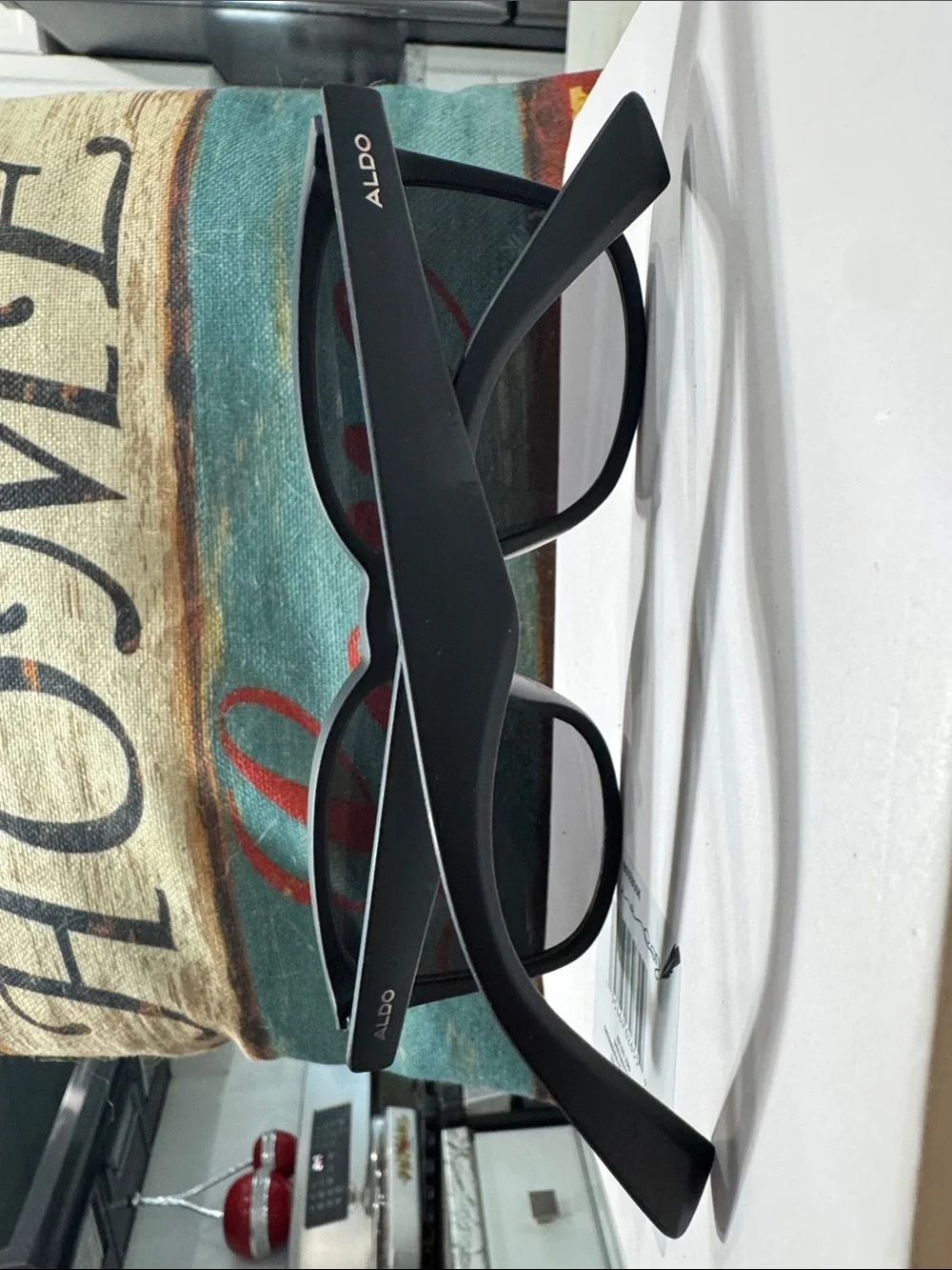 Aldo Black Oversized Square Sunglasses for Men